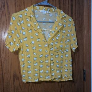 Yellow cat shirt